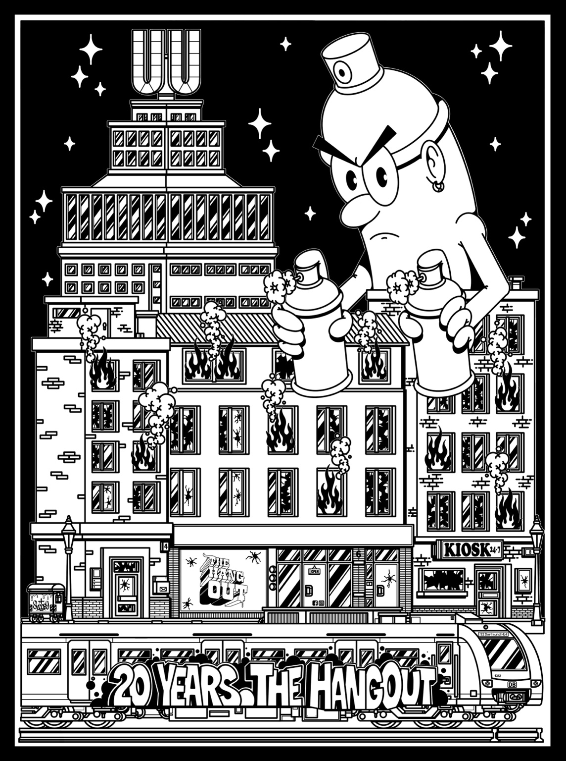 20 Years The Hangout Illustration